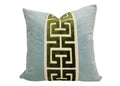 Greek Key Velvet Pillow